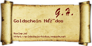 Goldschein Hódos névjegykártya